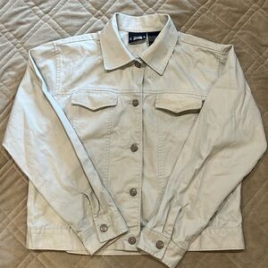Bill Blass size large light khaki collared jacket button front